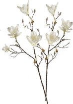 Bloesemtak kunsttak magnolia wit 2 stuks - lentebloesem kunstbloemen zijdebloemen bloesemtakken