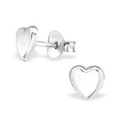 Aramat jewels ® - 925 sterling zilveren oorbellen met hartje
