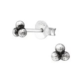 Aramat jewels ® - Kinder oorbellen dots 925 zilver zilverkleurig 4mm x 4mm