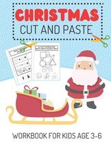 Cut and Paste Christmas Workbook For Kids Age 3-6