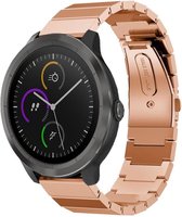 Stalen Smartwatch bandje - Geschikt voor  Garmin Vivoactive 4 metalen bandje - rosé goud - Horlogeband / Polsband / Armband