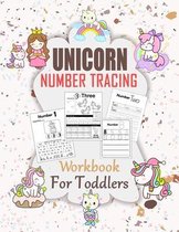 Unicorn Number Tracing Workbook For Toddler