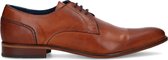 Manfield - Heren - Cognac veterschoenen - Maat 47