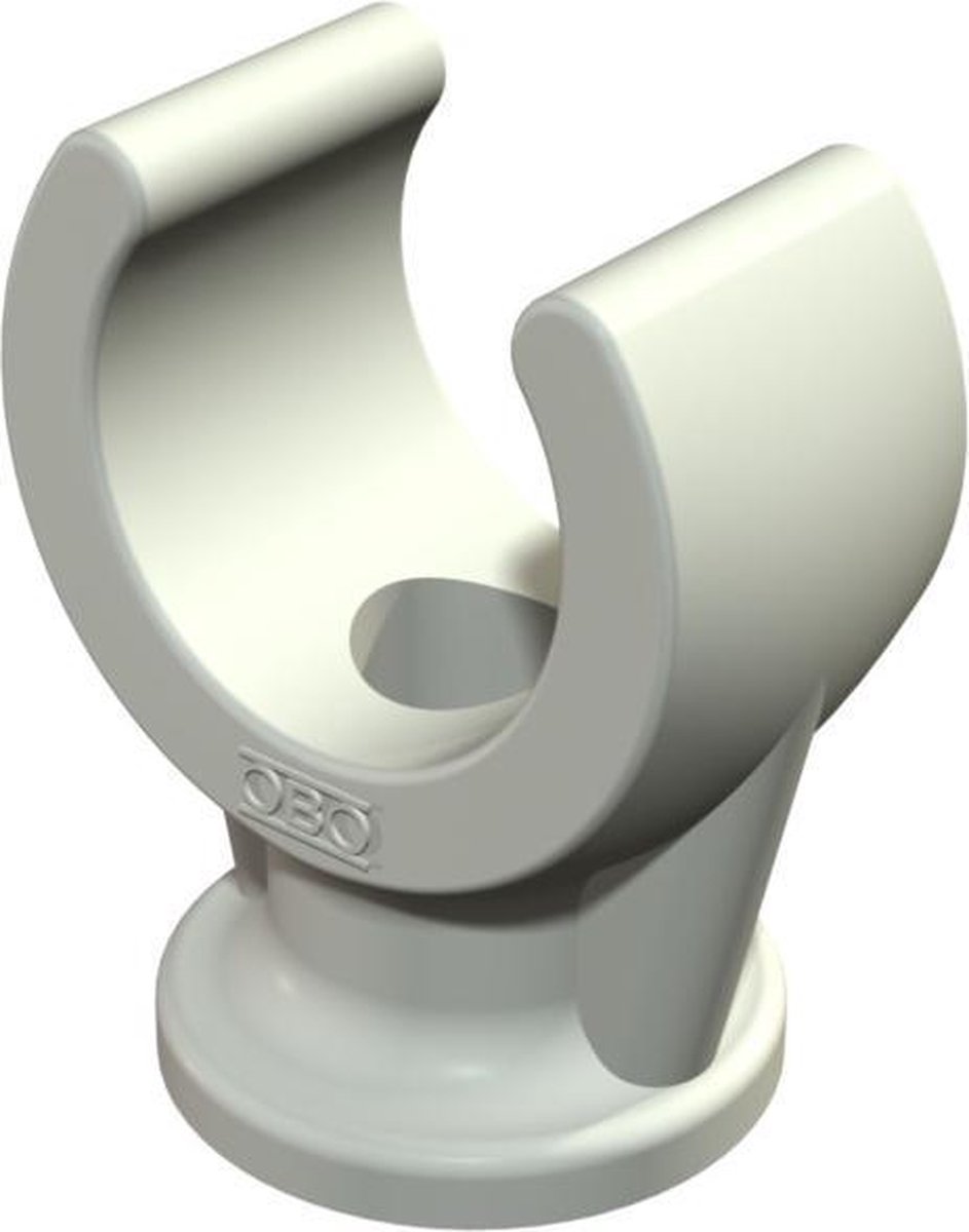 Obo Bettermann sokkelklem enkel schroefbaar op M6 Polypropyleen 2962 22 LGR lichtgrijs per 50 stuks