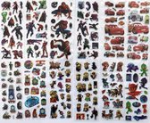 12x 3D Foam Stickervel - 130+ stoere stickers! - TV helden - Stickerset - Disney Cars - Spiderman - Paw Patrol - The Avengers -  Thomas de Trein - Minions - SpongeBob - Superman - Kinderen  - School  - TV - Disney Action Figuren - Knutselen - Jongens