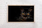 Poster zwarte kat - 91,5 x 61 cm