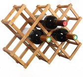 Wijnrek voor 10 wijnflessen - Hout - Wijnflessenrek - Wijnrekje - Wijnrekken