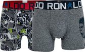 Cristiano Ronaldo 7 Trunk Cotton Stretch 2-Pack Fashion Line Boys Grey Melange - Maat 10/12
