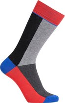 Cristiano Ronaldo 7 Socks Cotton Stretch Fashion Line Men Red w colored blocks - Maat 40/46