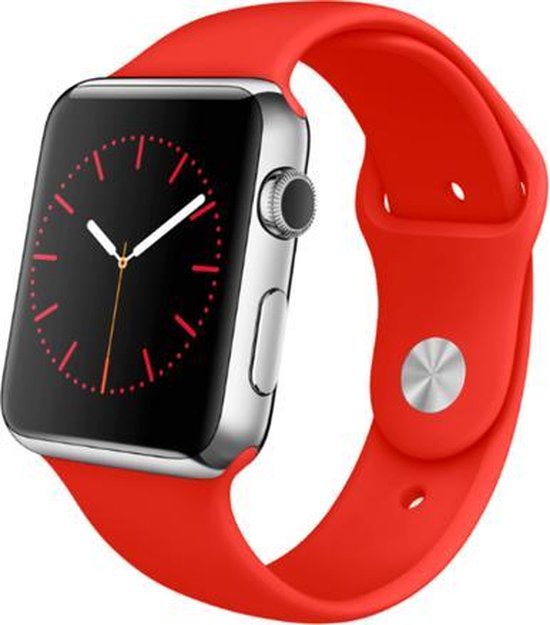 watchbands-shop.nl bandje - Geschikt voor de Apple Watch Series 1/2/3/4  (42\u002644mm) - Rood | bol.com