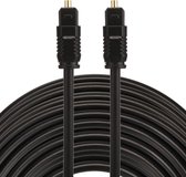ETK Digital Toslink Optical kabel 25 meter / audio male to male / Optische kabel PVC series - zwart