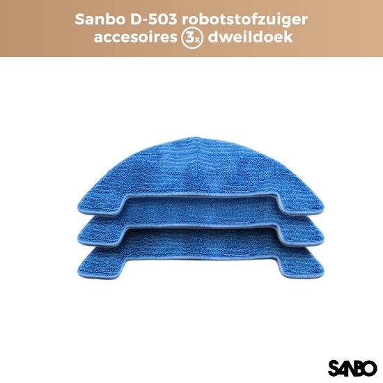 Sanbo - D-503 - Robotstofzuiger - Accessoires - 3 x Mopdoek