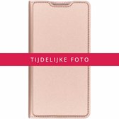 Dux Ducis Hoesje Met Pasjeshouder Geschikt voor Huawei Y5p - Dux Ducis Slim Softcase Bookcase - Rosé Goud