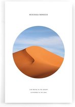 Walljar - Desert Erg Chebbi - Muurdecoratie - Poster met lijst