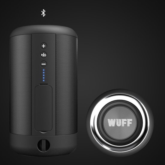 Wuff Speakers - Draadloze Bluetooth Speaker Met Powerbank Functie - 12 uur Batterij - Waterproof - Indoor & Outdoor - Zwart — afbeelding 2