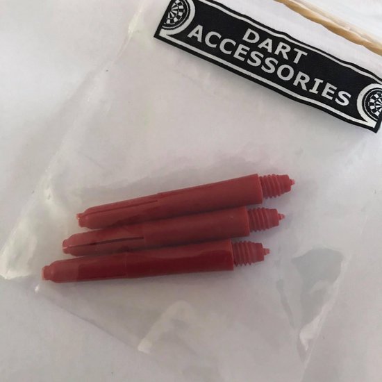 Deflectagrip Shafts Nylon Short Rood 3 stuks LAATSTE SETS!!