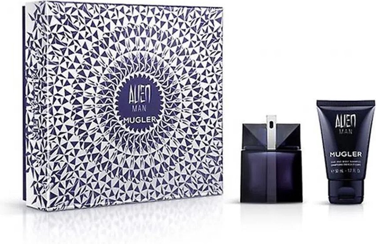 Goedkoopste Alien Man by Thierry Mugler - Gift Set - 50 ml Eau De Toilette Spray Refillable 50 ml Hair & Body Shampoo