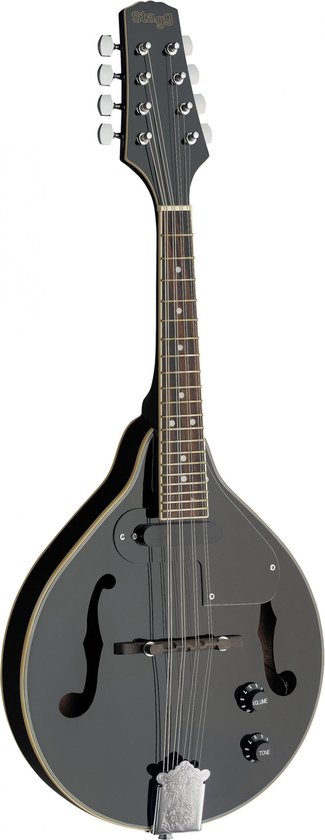 Stagg M50E BLK mandoline bluegrass électro-acoustique 8 cordes noire |  bol.com