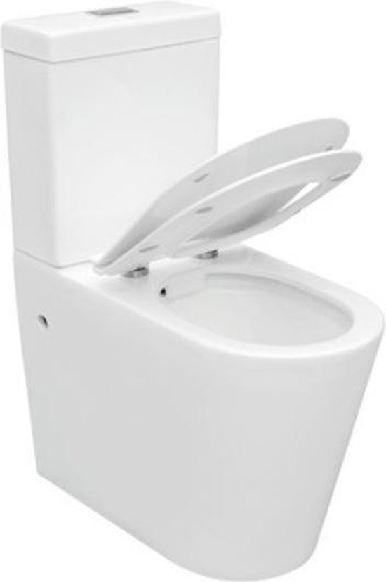 Nemo Go XComfort PACK staand toilet verhoogd zonder spoelrand porselein wit  fixatieset... | bol.com