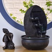 Fontein Boeddha Grace 40 cm hoog - fontein - interieur - fontein voor binnen - relaxeer - zen - waterornament - cadeau - geschenk - relatiegeschenk - kerst - nieuwjaar - origineel