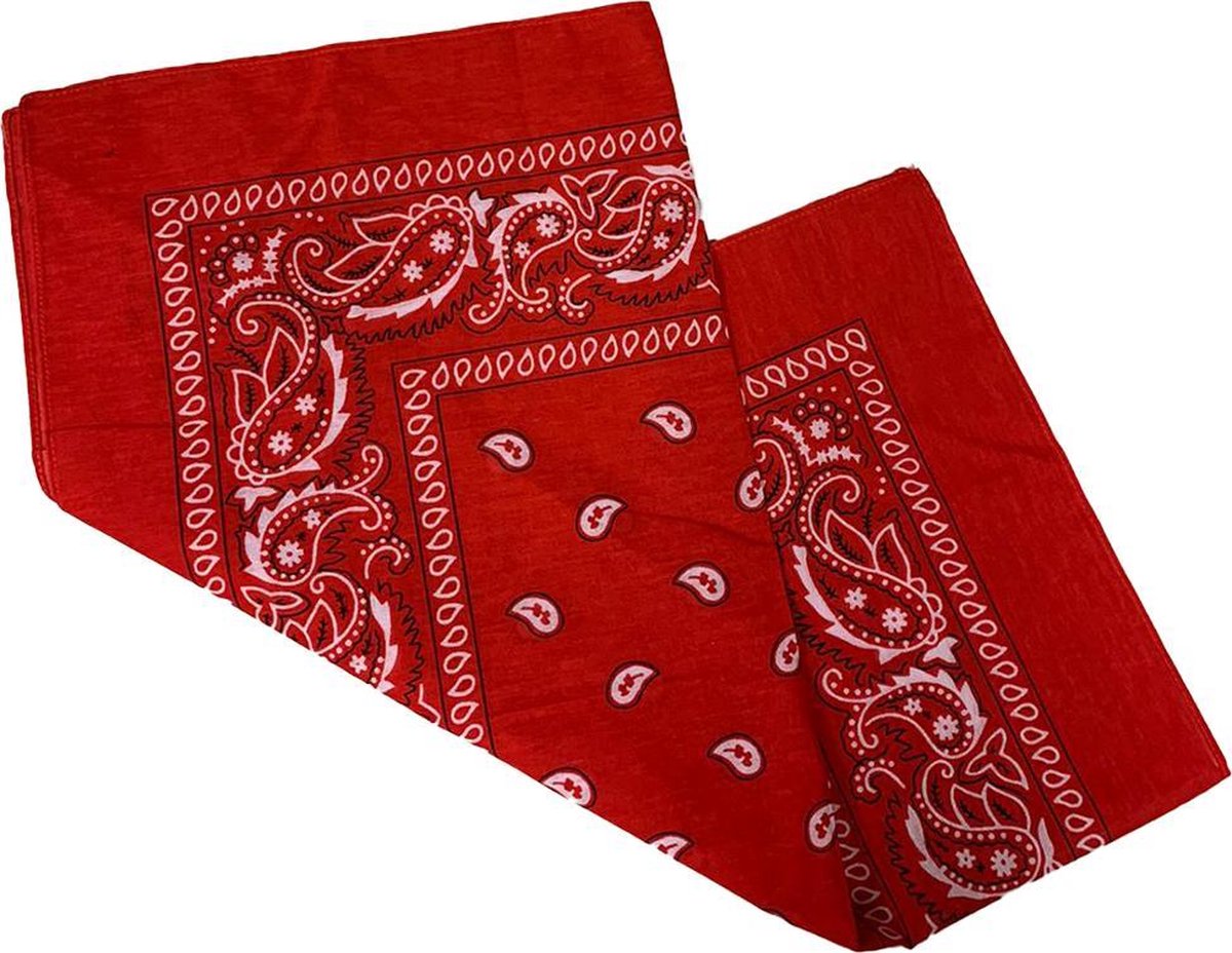 Boeren zakdoek - zakdoek - katoen - rode zakdoek - 55cm - rood | bol