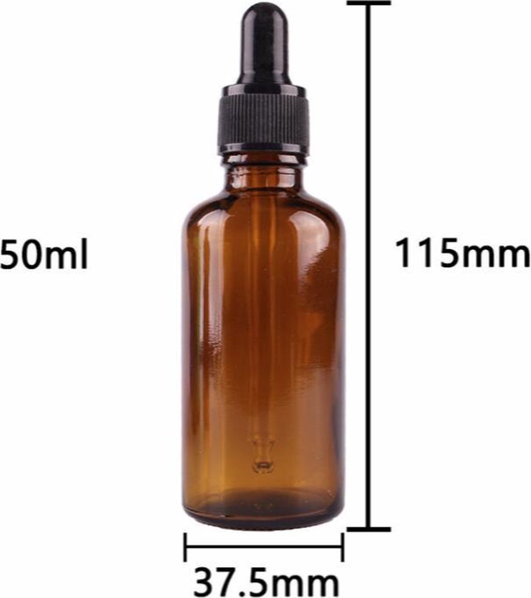 Flacon pharmaceutique brun 30 ml + pipette noire à système d'inviolabilité, bouteilles AMBRÉES, Flacons à pipette, Verre