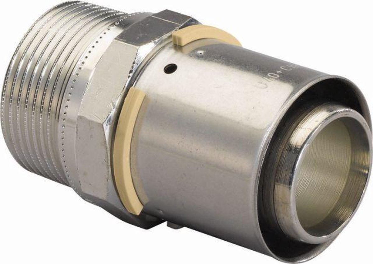 Uponor S-Press puntstuk 2 buitendraad x 50 mm pers messing