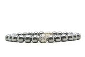 Beaddhism - Armband - La Palma - Zilver - Kashmir - 8 mm - 17 cm