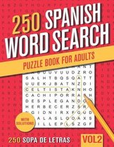 250 Spanish Word Search Puzzle Book for Adults