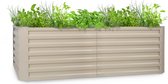 blumfeldt High Grow Straight - verhoogd bed tuinbed, materiaal: gegalvaniseerd staal; Ø 0,6 mm, roestbescherming, 4 aluminium beschermstaven, afmetingen: 200 x 60 x 100 cm (bxhxd), inhoud: 1200 l, beige