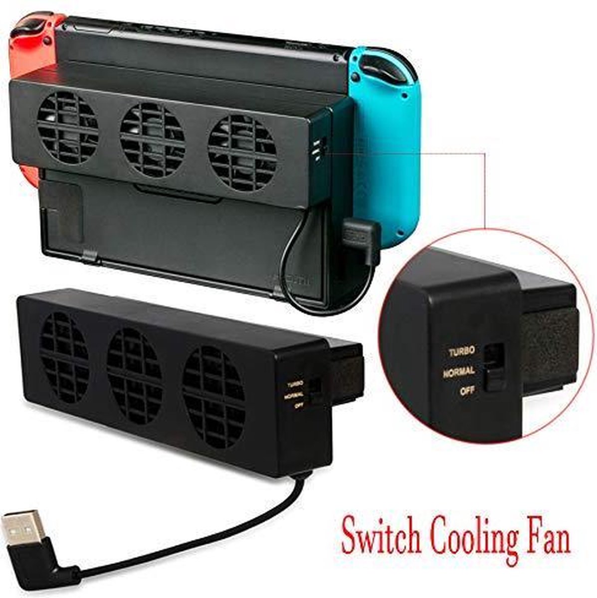 Transnect - Nintendo Switch Dock Set - avec ventilateur de refroidissement  - HDMI 4K 