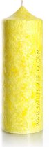 Eco Palmwas kaars PILLAR 19,5cm YELLOW