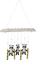 J-Line Windgong Panda+Bamboe Dolomiet Wit/Zwart/Groen