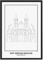 SKAVIK Sint Servaas Basiliek - Maastricht - Poster 21 x 30 cm - zonder lijst