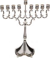 Silver Plated Candle Menorah - Very Small, Height 21cm