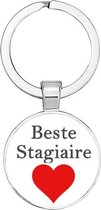 Akyol - Beste Stagiaire Sleutelhanger - Afscheidscadeau stagiaire - Afscheid stagiaire - Cadeau stagiaire - Stagiair - Stage - Student - Opleiding - Leuk kado voor iemand die stage loopt - 2,5 x 2,5 CM