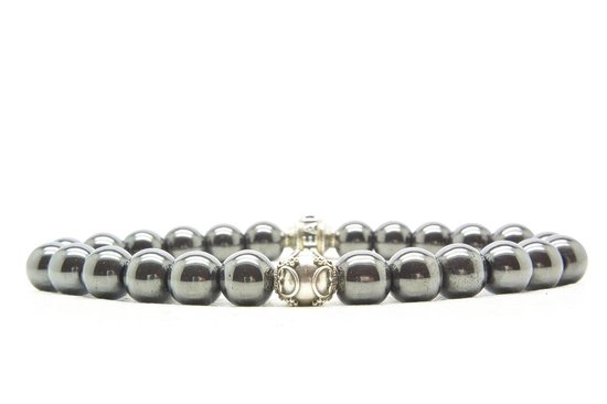 Beaddhism - Armband - La Palma - Zilver - Eva - 8 mm - 19 cm