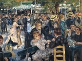 Pierre-Auguste Renoir, Bal du moulin de la Galette, 1876 op canvas, afmetingen van dit schilderij zijn 45 X 100 CM