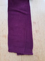 Effen gebreide legging - aubergine rood - maat 98-104