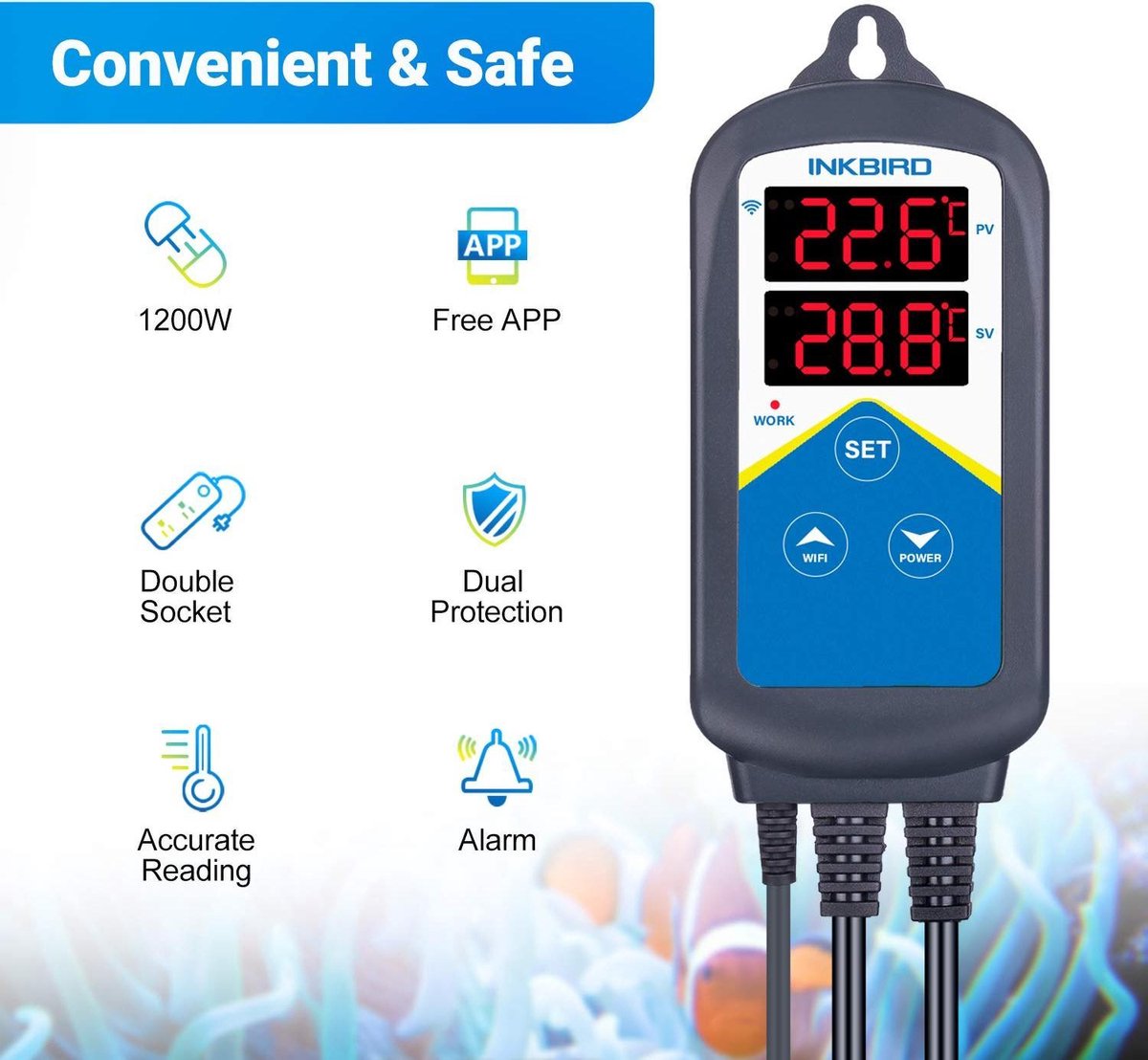Inkbird WiFi ITC306A Digitale Temperaturregler met 2 Relais