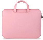 Airbag Universele 2-in-1 sleeve / tas voor laptops tot 14 inch - Roze - Laptoptas - Macbook Tas