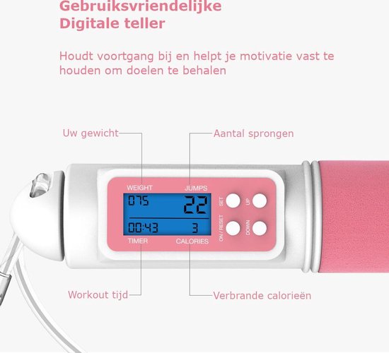 Moses - Springtouw met LED-verlichting en sprongteller