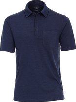 CASA MODA comfort fit poloshirt - marine blauw melange -  Maat: L