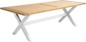Beach7 Moonlight rechthoekige Tuintafel Zwart 180x90x76cm Aluminium - Teak
