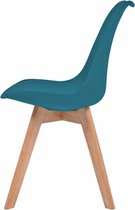 vidaXL Eetkamerstoelen 2 st kunstleer turquoise