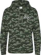 FitProWear Camouflage Hoodie Groen - Maat XS - Unisex - Trui - Hoodie - Sweater - Sporttrui - Trui met capuchon - Camouflage trui - Katoen/Polyester - Trui mannen - Trui vrouwen -