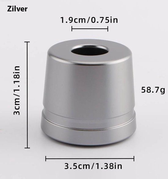 Bolano® Safety Razor Scheermes Houder - Holder - Standaard - Voor model D663 en D657 Mat Zilver - Perfect cadeau tijdens de feestdagen