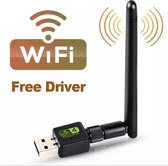Wireless USB Adapter 2.4 GHz Interface 2.0 + Met antenne voor Signaalversterking