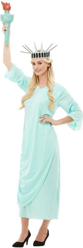 FUNIDELIA Vrijheidsbeeld Kostuum voor vrouwen - Maat: XL - Blauw