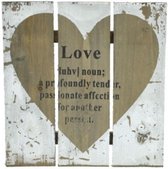 decoratiebord met hart - tekstbord - hout